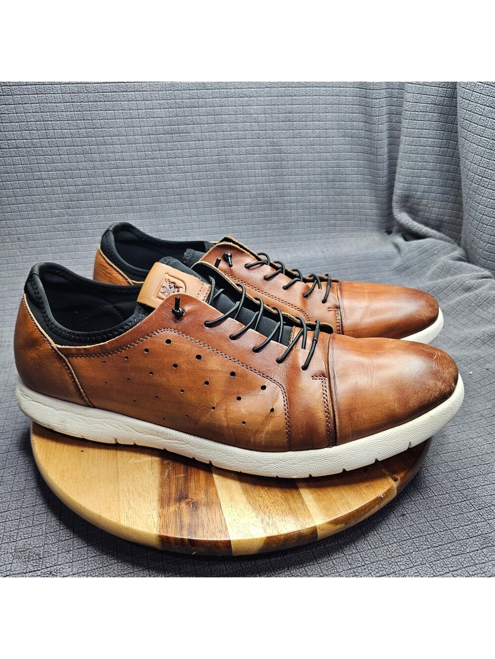 Stacy Adams Dress Shoes Men's Brown Size 15M Leather Textile Casual Comfort